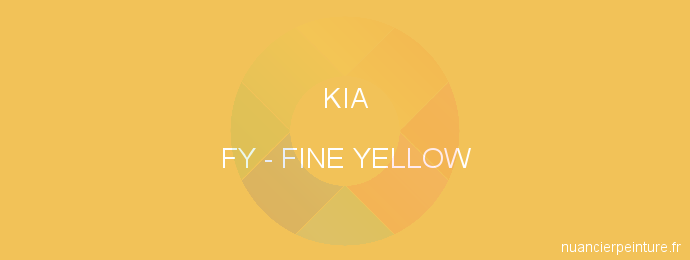 Peinture Kia FY Fine Yellow