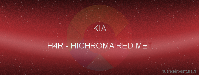 Peinture Kia H4R Hichroma Red Met.