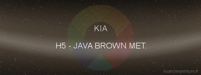 Peinture Kia H5 Java Brown Met.