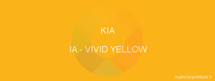 Peinture Kia IA Vivid Yellow