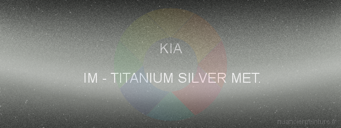 Peinture Kia IM Titanium Silver Met.