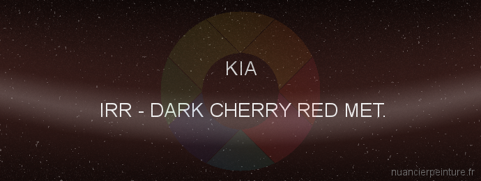 Peinture Kia IRR Dark Cherry Red Met.