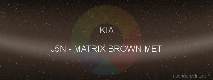 Peinture Kia J5N Matrix Brown Met.