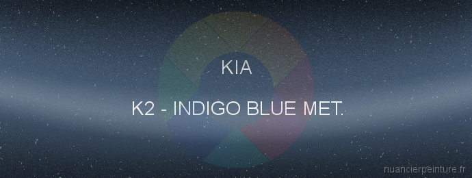 Peinture Kia K2 Indigo Blue Met.