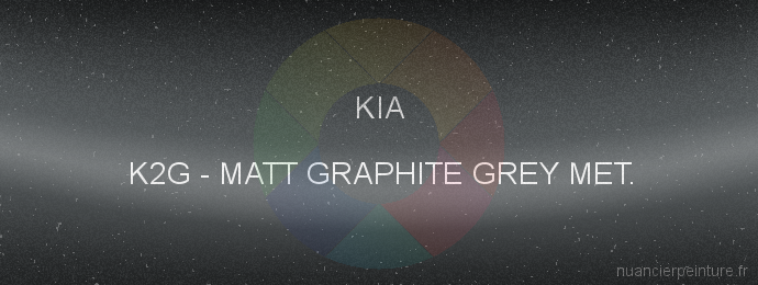 Peinture Kia K2G Matt Graphite Grey Met.