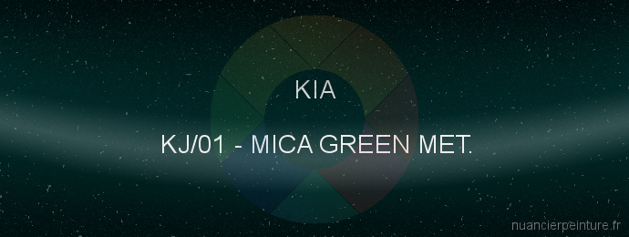 Peinture Kia KJ/01 Mica Green Met.