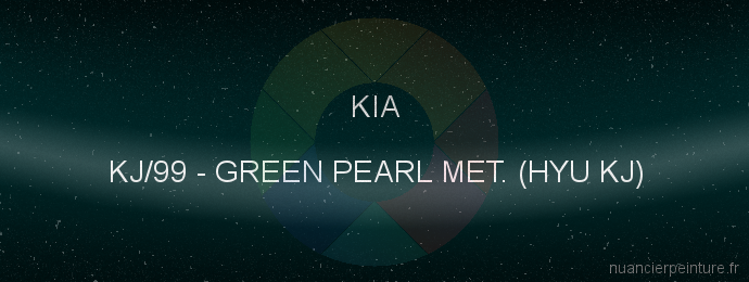 Peinture Kia KJ/99 Green Pearl Met. (hyu Kj)