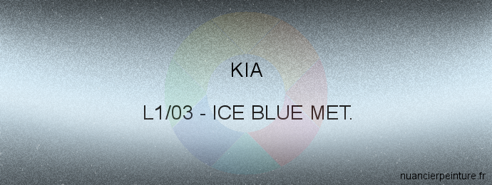 Peinture Kia L1/03 Ice Blue Met.