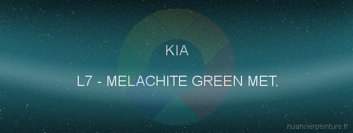 Peinture Kia L7 Melachite Green Met.