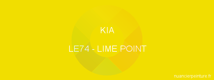 Peinture Kia LE74 Lime Point