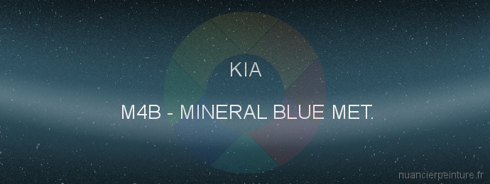 Peinture Kia M4B Mineral Blue Met.