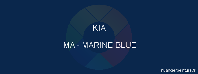 Peinture Kia MA Marine Blue