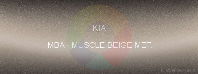 Peinture Kia MBA Muscle Beige Met.