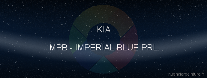 Peinture Kia MPB Imperial Blue Prl.