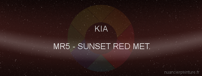 Peinture Kia MR5 Sunset Red Met.