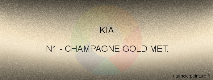 Peinture Kia N1 Champagne Gold Met.