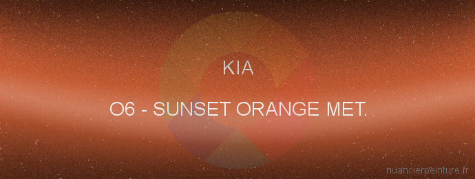 Peinture Kia O6 Sunset Orange Met.