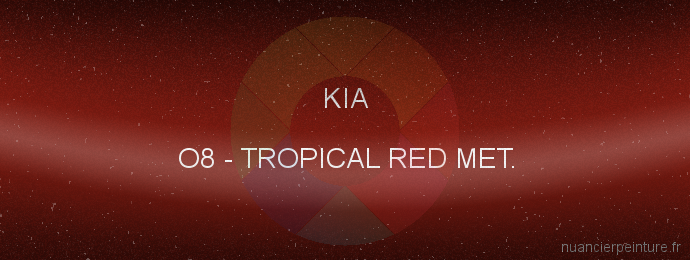 Peinture Kia O8 Tropical Red Met.