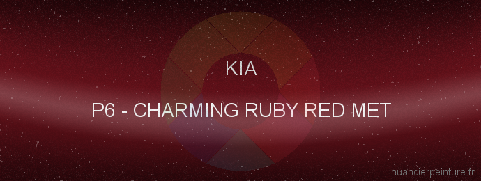 Peinture Kia P6 Charming Ruby Red Met