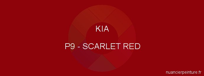 Peinture Kia P9 Scarlet Red
