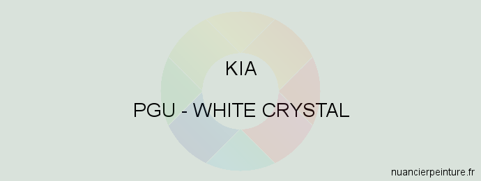 Peinture Kia PGU White Crystal