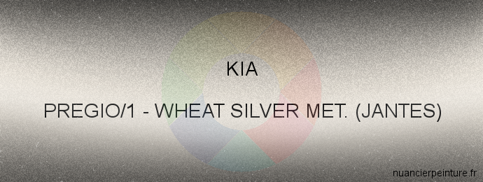 Peinture Kia PREGIO/1 Wheat Silver Met. (jantes)