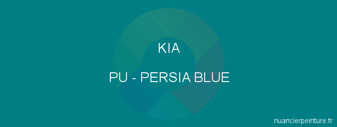 Peinture Kia PU Persia Blue