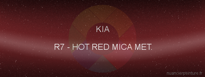 Peinture Kia R7 Hot Red Mica Met.