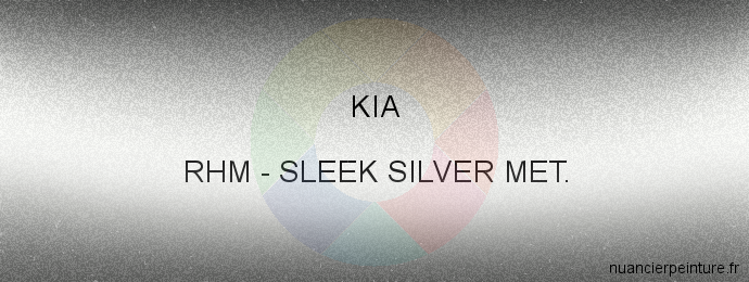Peinture Kia RHM Sleek Silver Met.