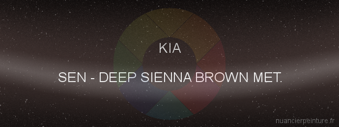 Peinture Kia SEN Deep Sienna Brown Met.