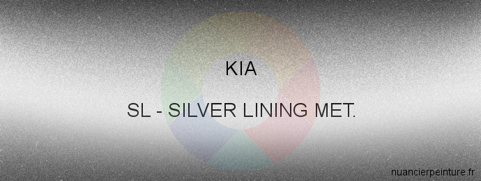 Peinture Kia SL Silver Lining Met.