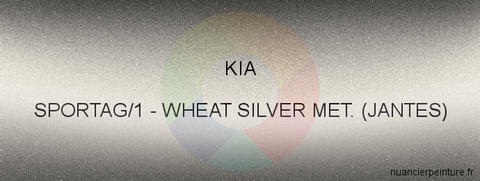Peinture Kia SPORTAG/1 Wheat Silver Met. (jantes)