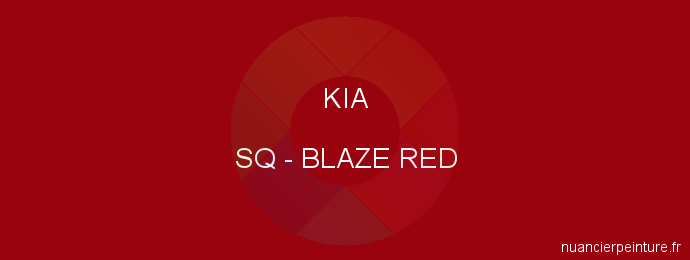Peinture Kia SQ Blaze Red