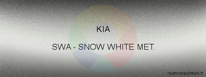 Peinture Kia SWA Snow White Met.