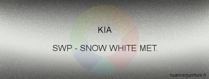 Peinture Kia SWP Snow White Met.