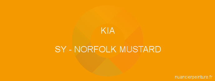 Peinture Kia SY Norfolk Mustard