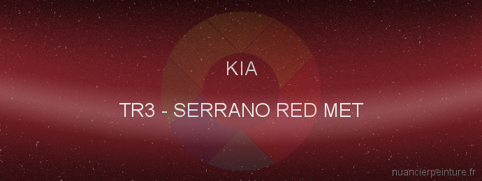 Peinture Kia TR3 Serrano Red Met