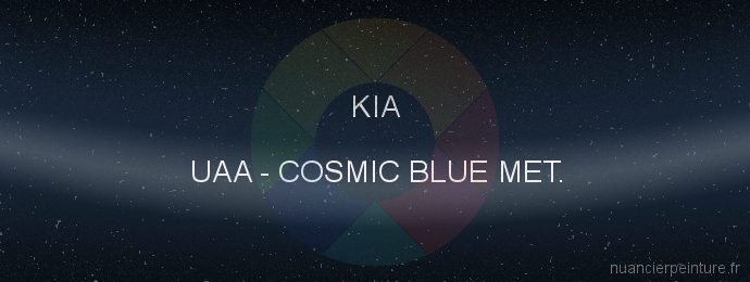 Peinture Kia UAA Cosmic Blue Met.