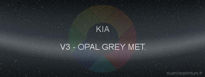 Peinture Kia V3 Opal Grey Met.