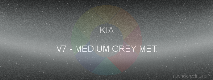 Peinture Kia V7 Medium Grey Met.