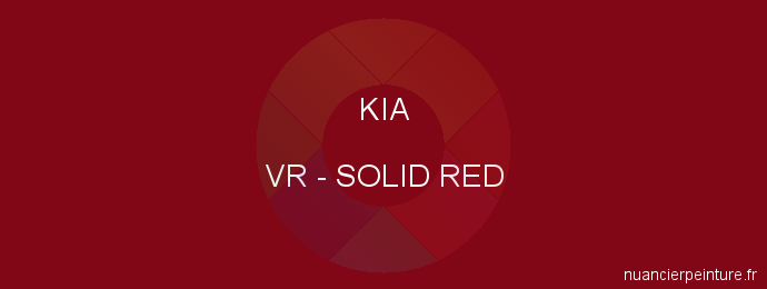 Peinture Kia VR Solid Red