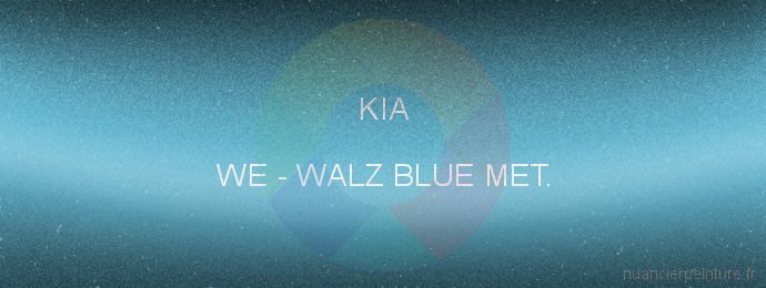 Peinture Kia WE Walz Blue Met.