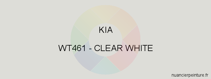 Peinture Kia WT461 Clear White
