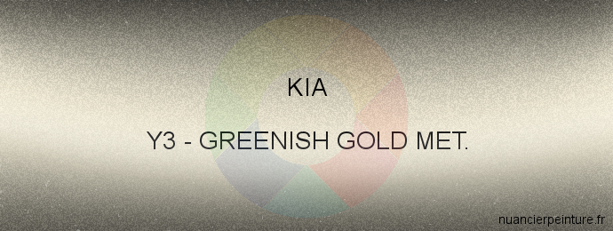 Peinture Kia Y3 Greenish Gold Met.