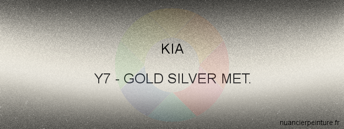 Peinture Kia Y7 Gold Silver Met.