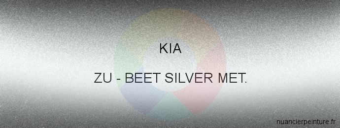 Peinture Kia ZU Beet Silver Met.