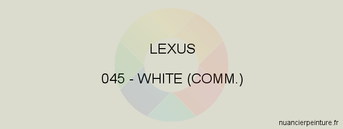 Peinture Lexus 045 White (comm.)