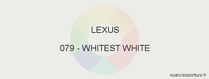 Peinture Lexus 079 Whitest White