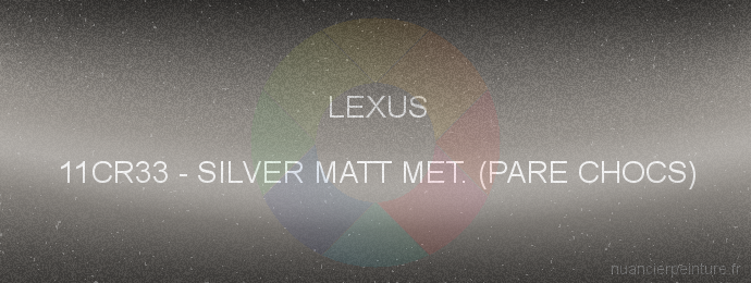 Peinture Lexus 11CR33 Silver Matt Met. (pare Chocs)