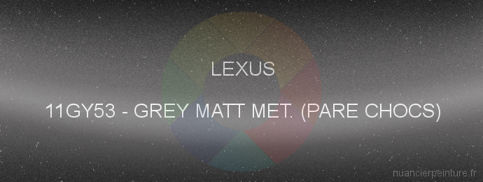 Peinture Lexus 11GY53 Grey Matt Met. (pare Chocs)
